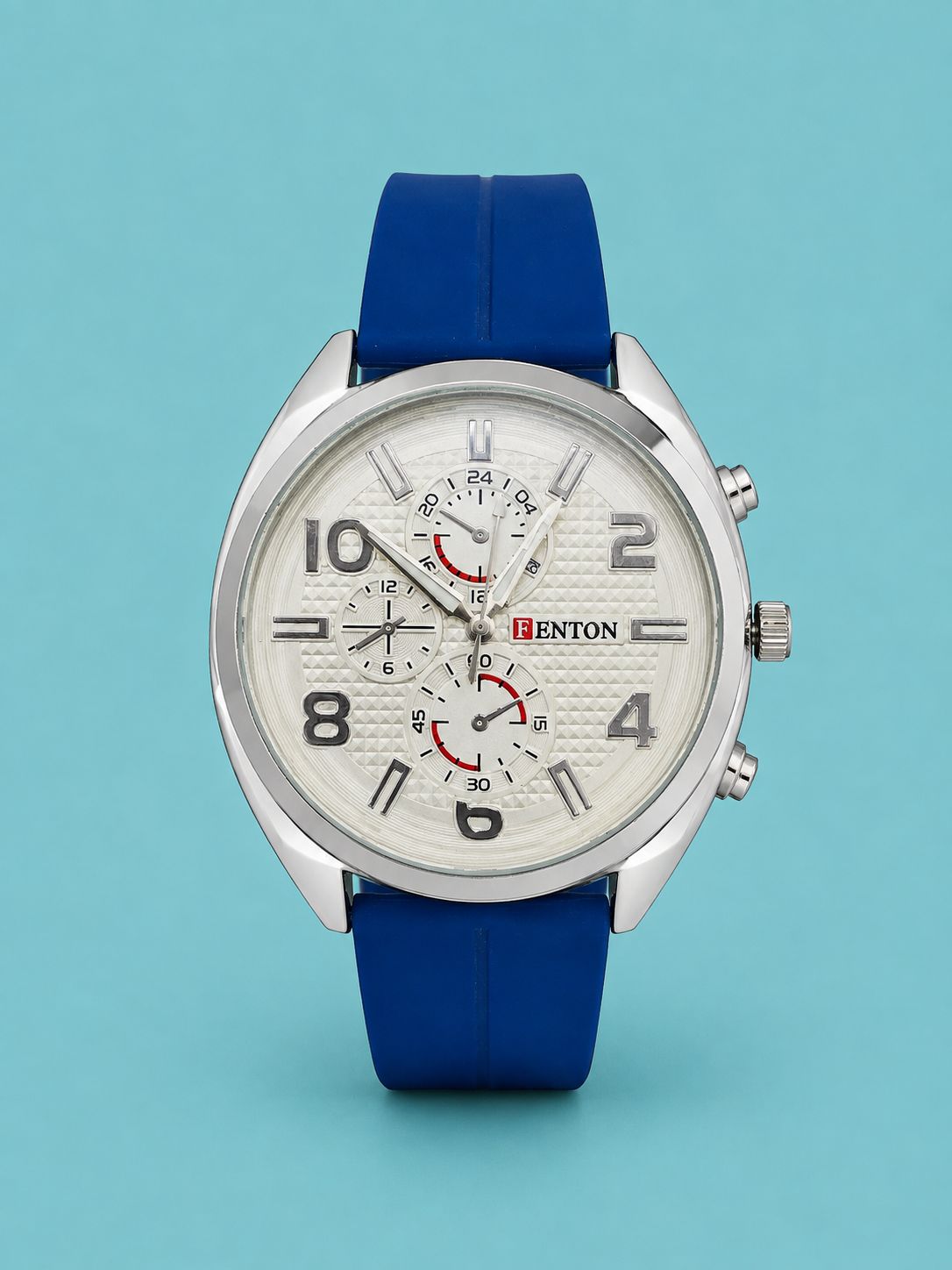 Fenton watch (men)  blue belt and white colour