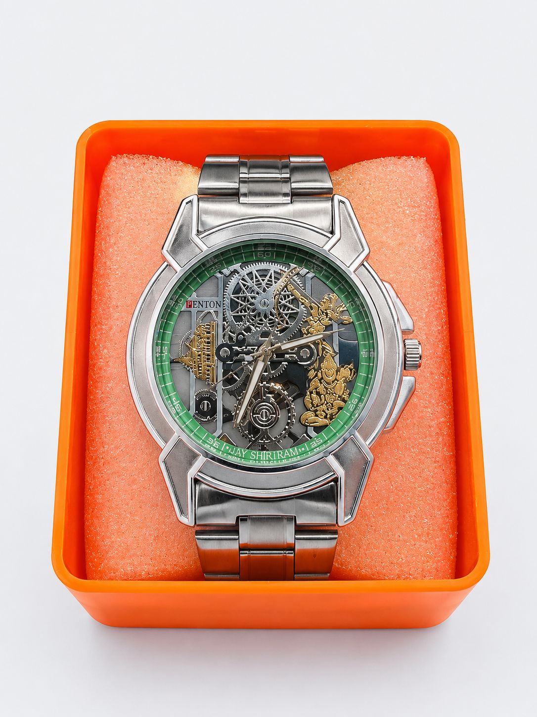 Fenton watch (men) white (steel) colour chain