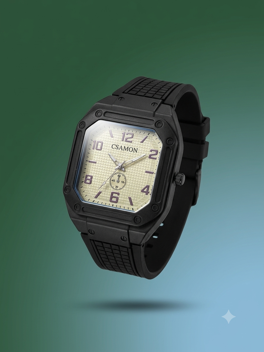 Csamon watch (men) black colour belt