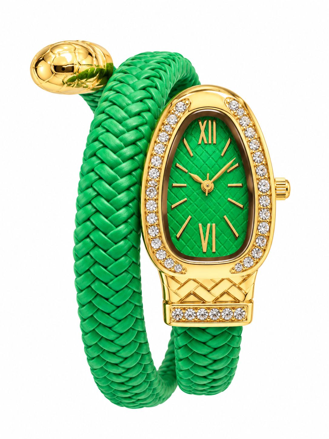 Snake watch for  women  green colour