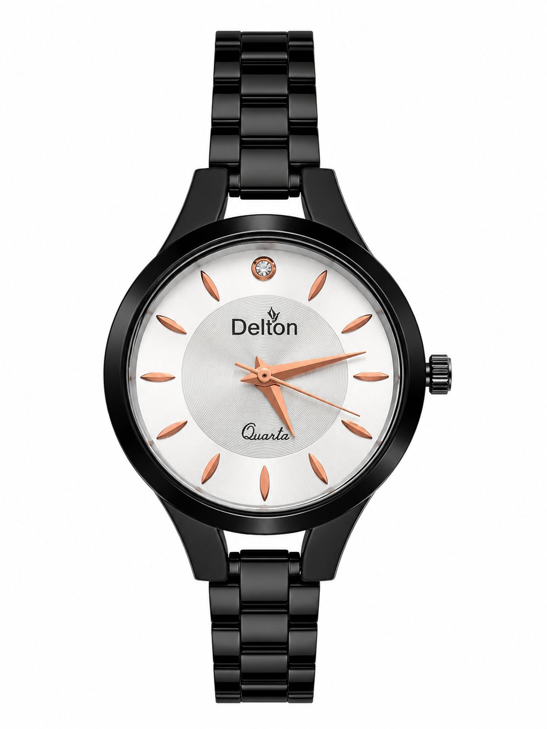 Delton watch for women black colour