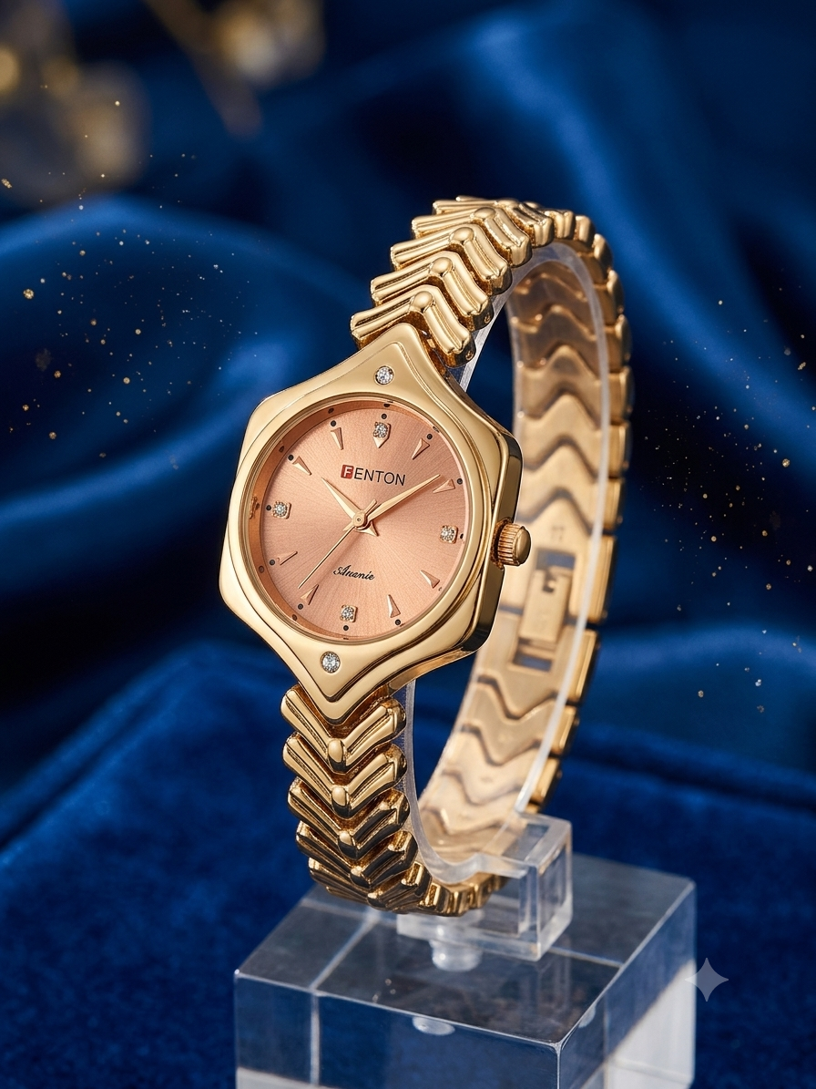 Fenton watch for women golden colour chain