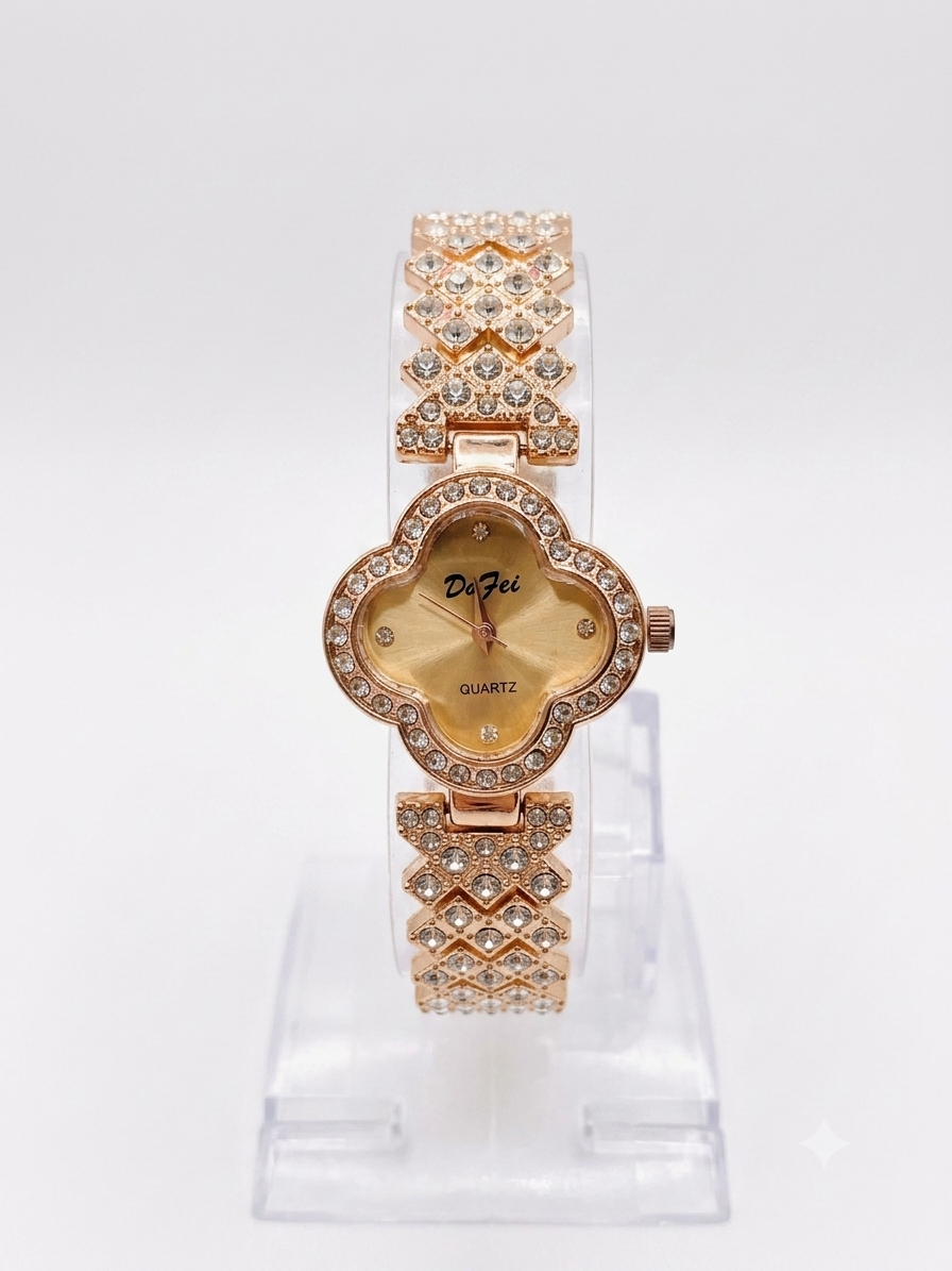 Do7ei watch for women golden colour chain
