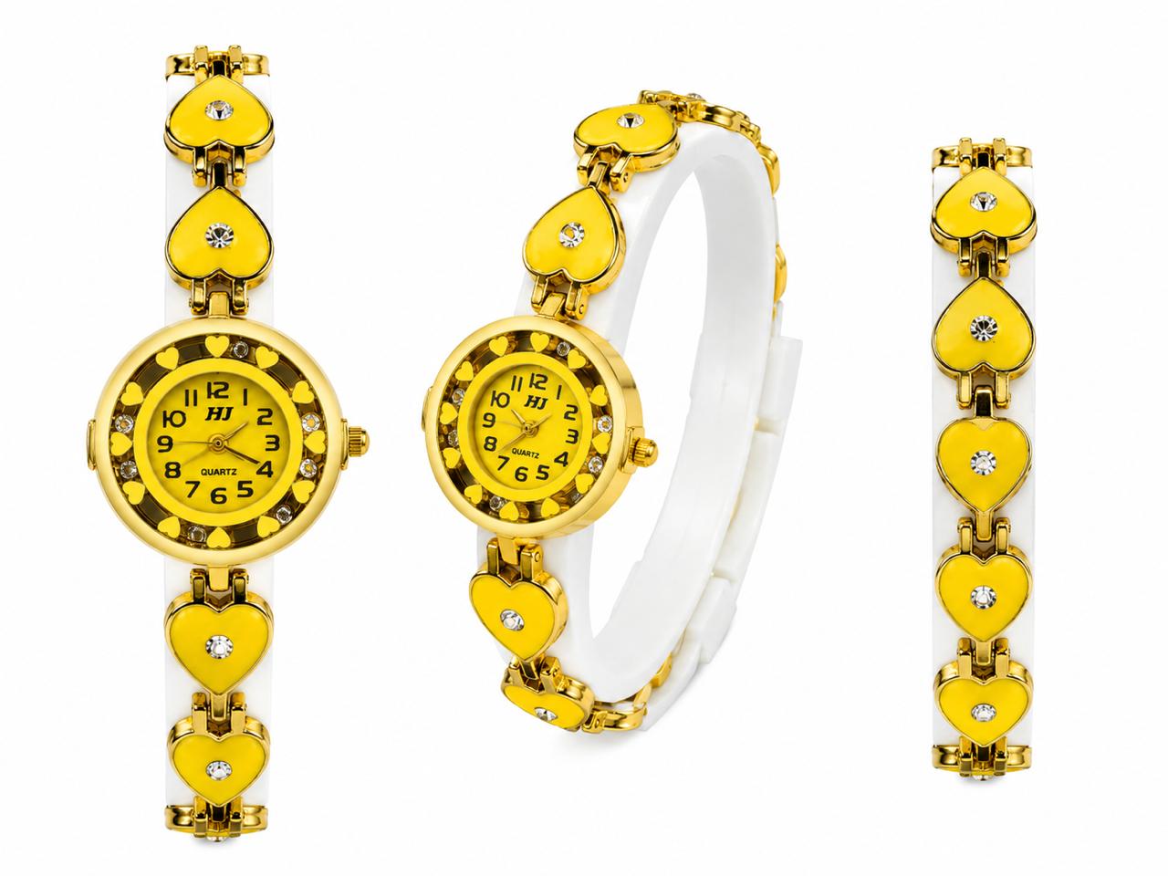 Hj watch for women golden colour chain