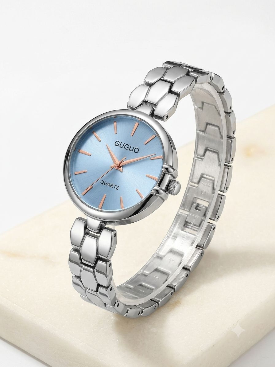 Guguo watch for women still colour chain