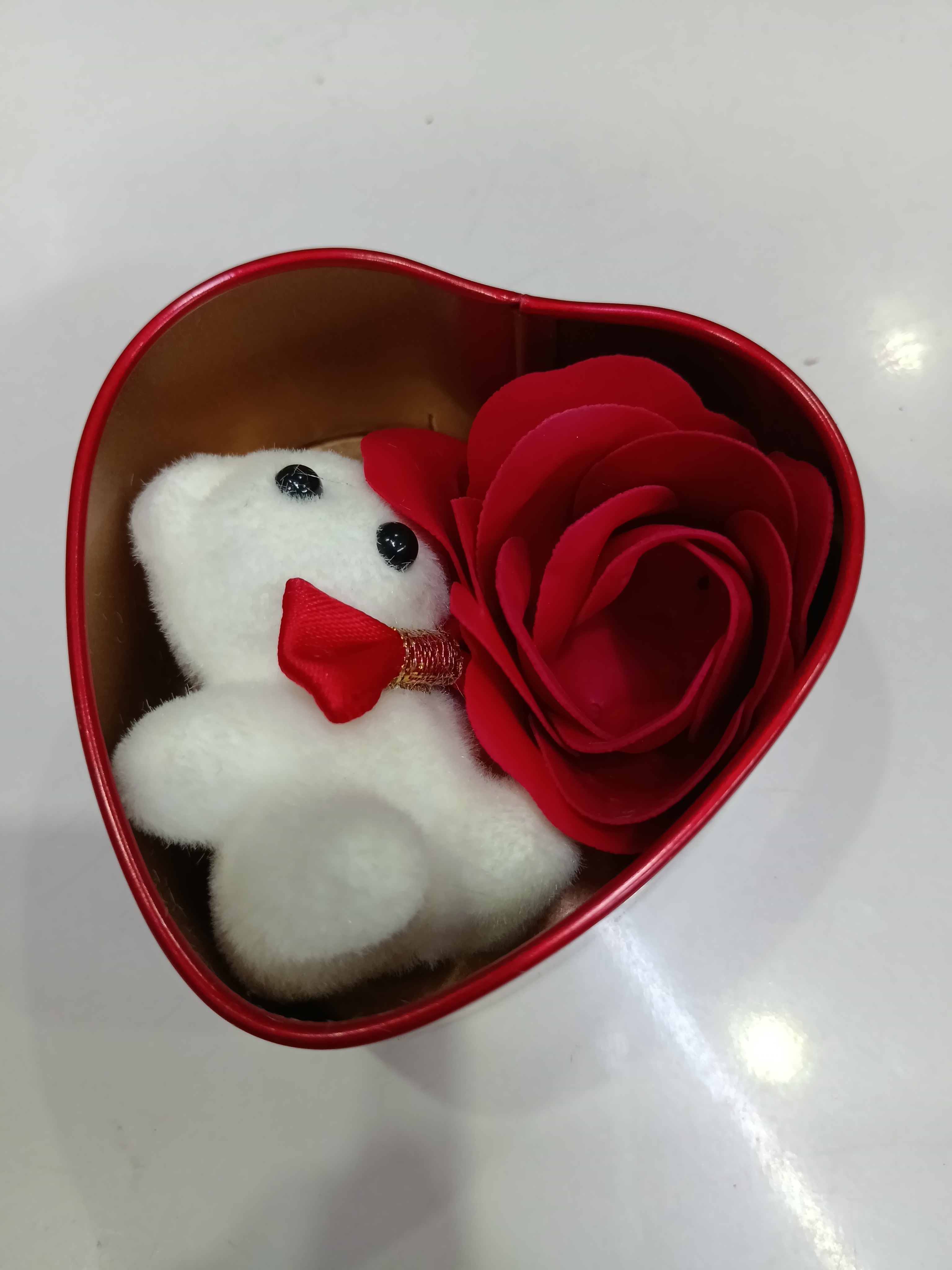 Love gift little box rose paper and doll white colour pack of 1  box