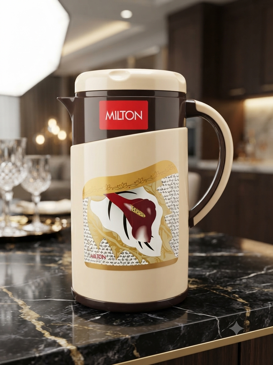 Milton Viva Tuff Jug 1000 - cream and black colour 1 pc