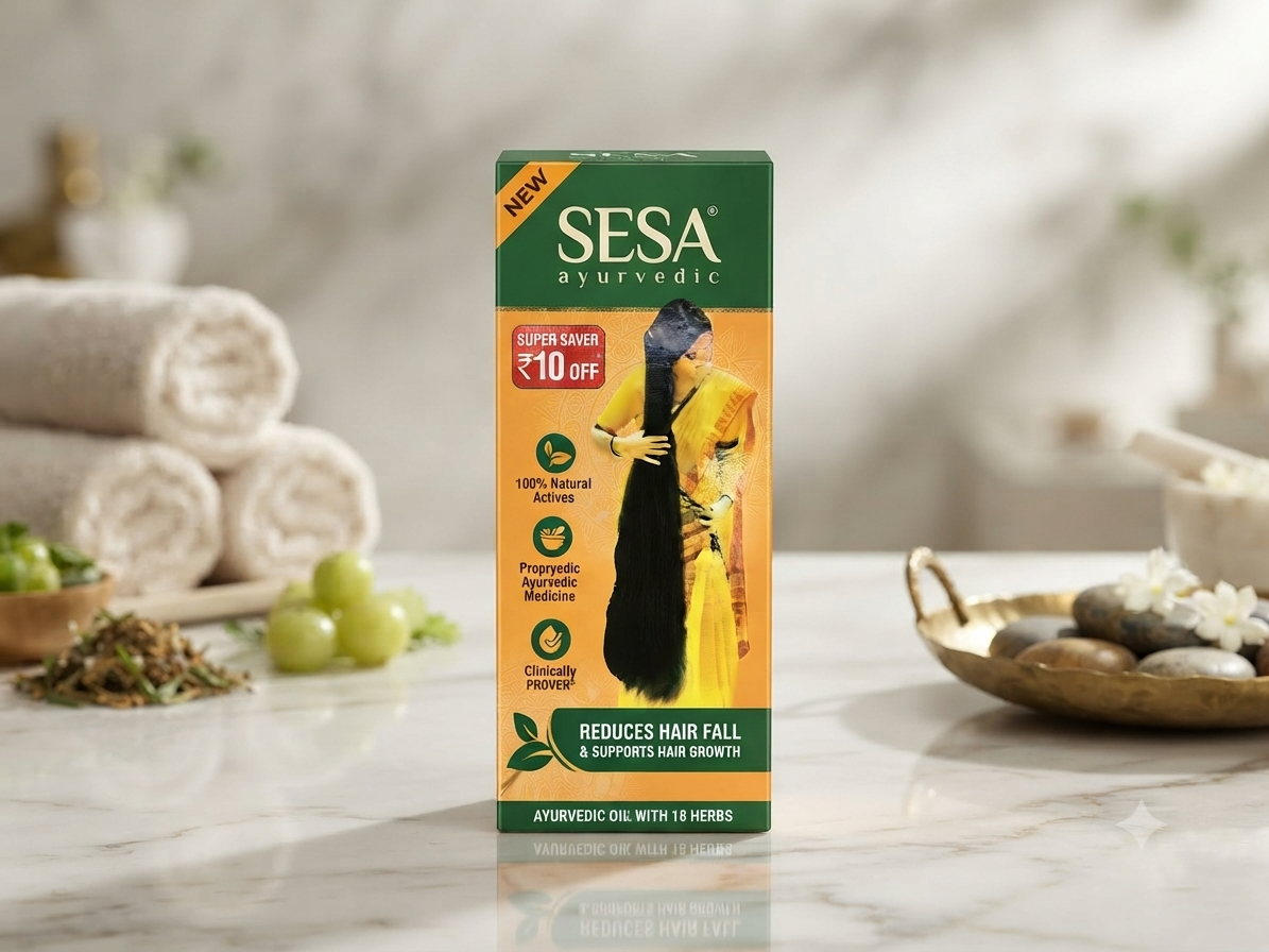 Sesa Ayurvedic Hair Oil - Ayurvedic Oil With 18 Herbs