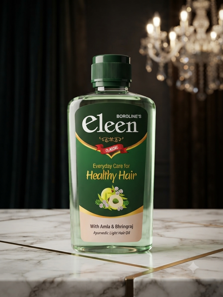 Boroline's Eleen Classic Ayurvedic Light Hair Oil 100ml - Everyday Care for Healthy Hair with Amla & Bhringraj