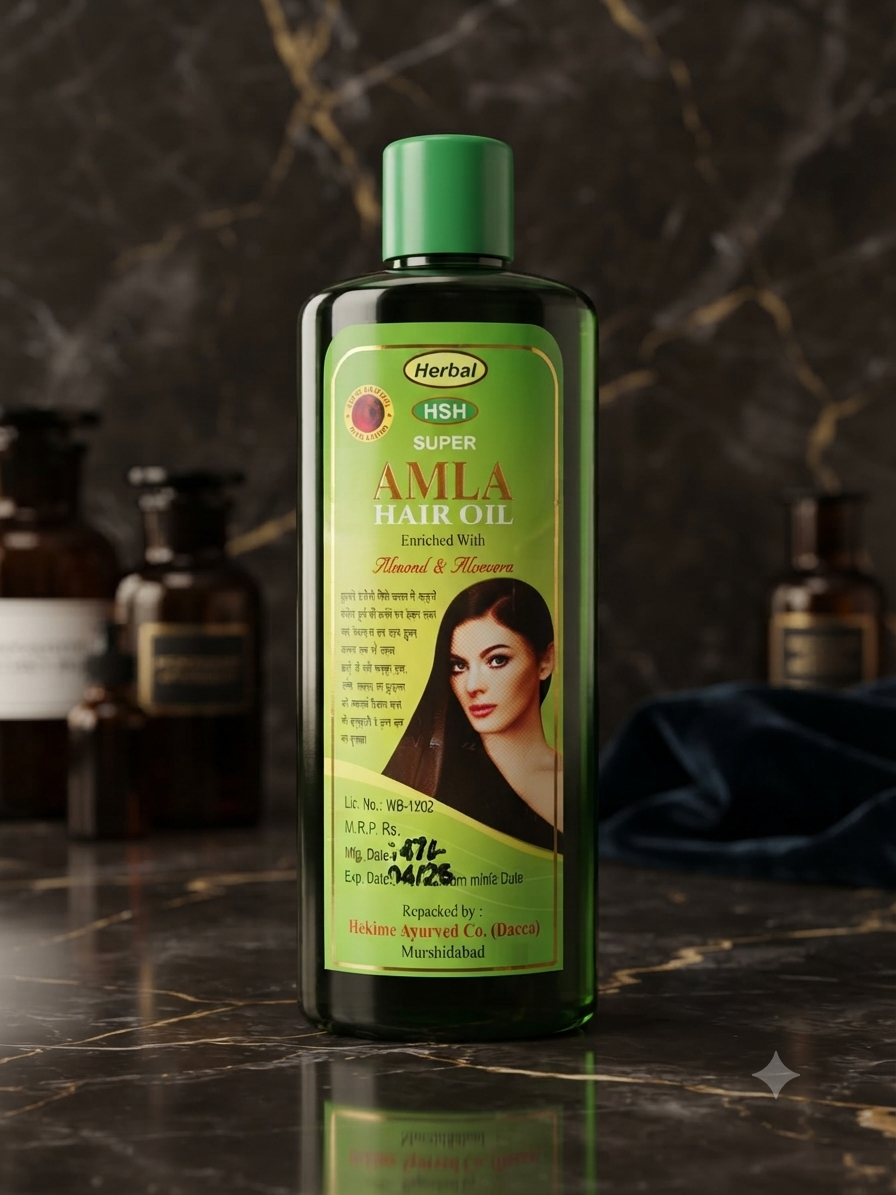HSH Super Amla Hair Oil 200ml - Enriched With Almond & Aloevera