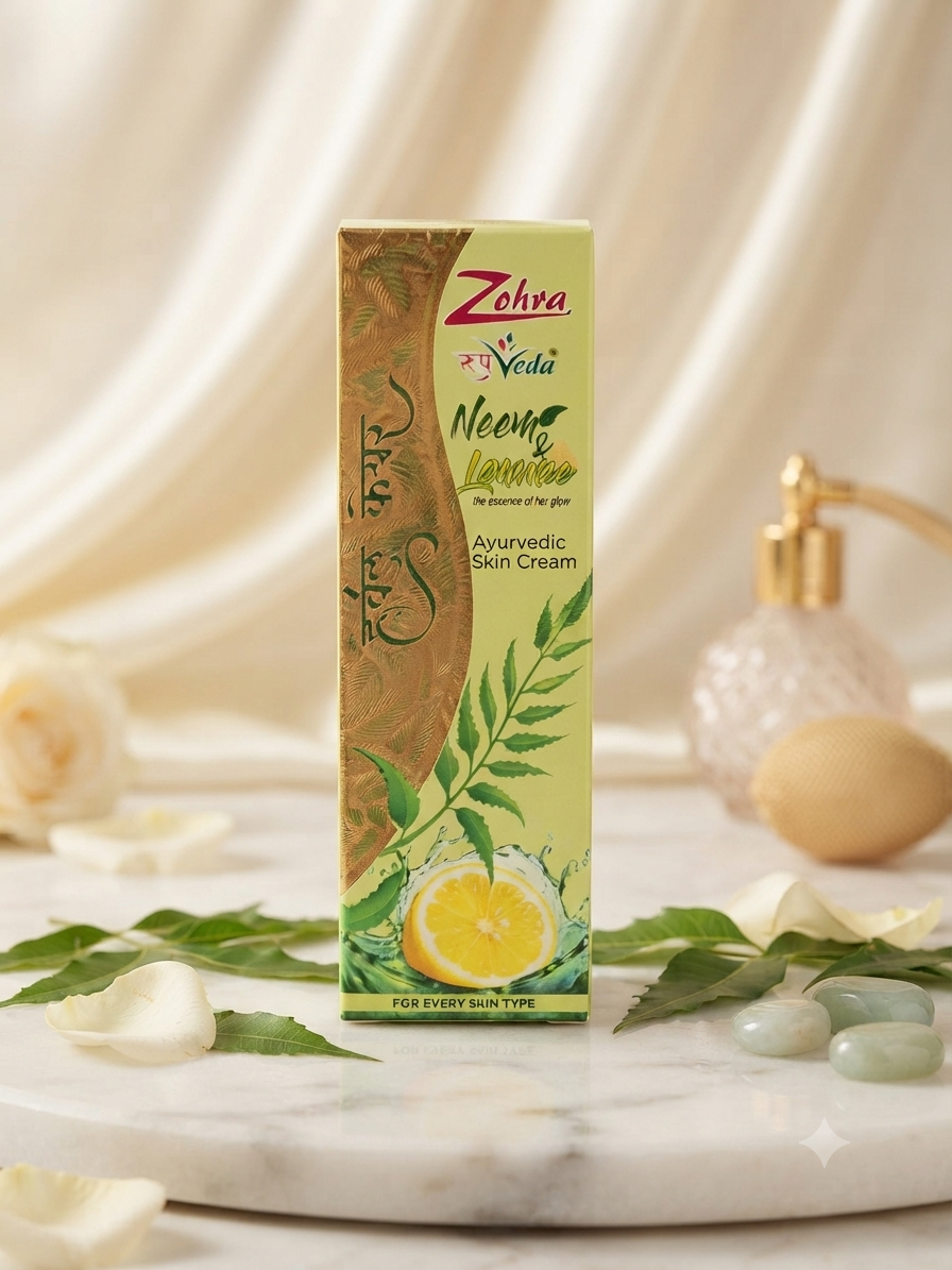 Zohra Roop Veda Neem & Lemons Ayurvedic Skin Cream 35g - The Essence of Her Glow