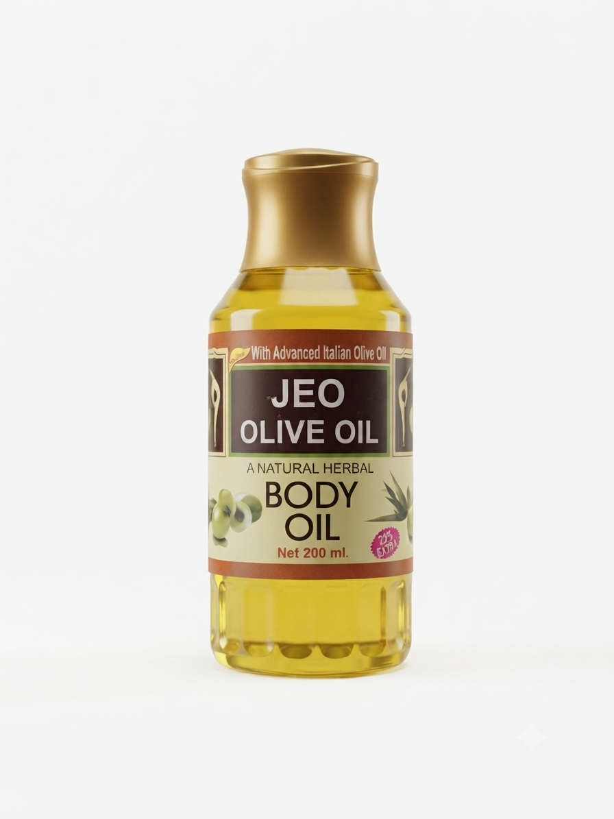 Jeo Olive Oil – A Natural Herbal Body Oil with Advanced Italian Olive Oil (200 ml)