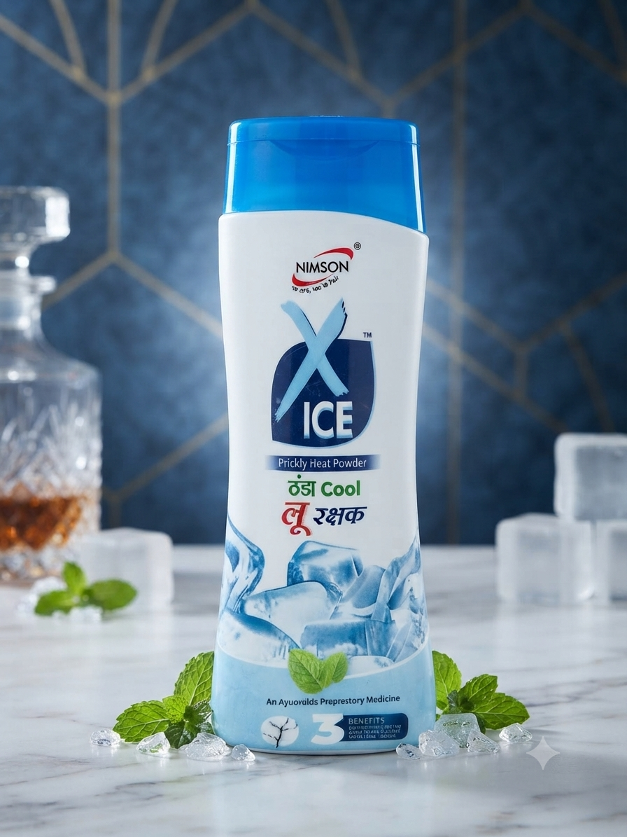 Nimson X-Ice Prickly Heat Powder - Thanda Cool Lu Rakshak (100g)