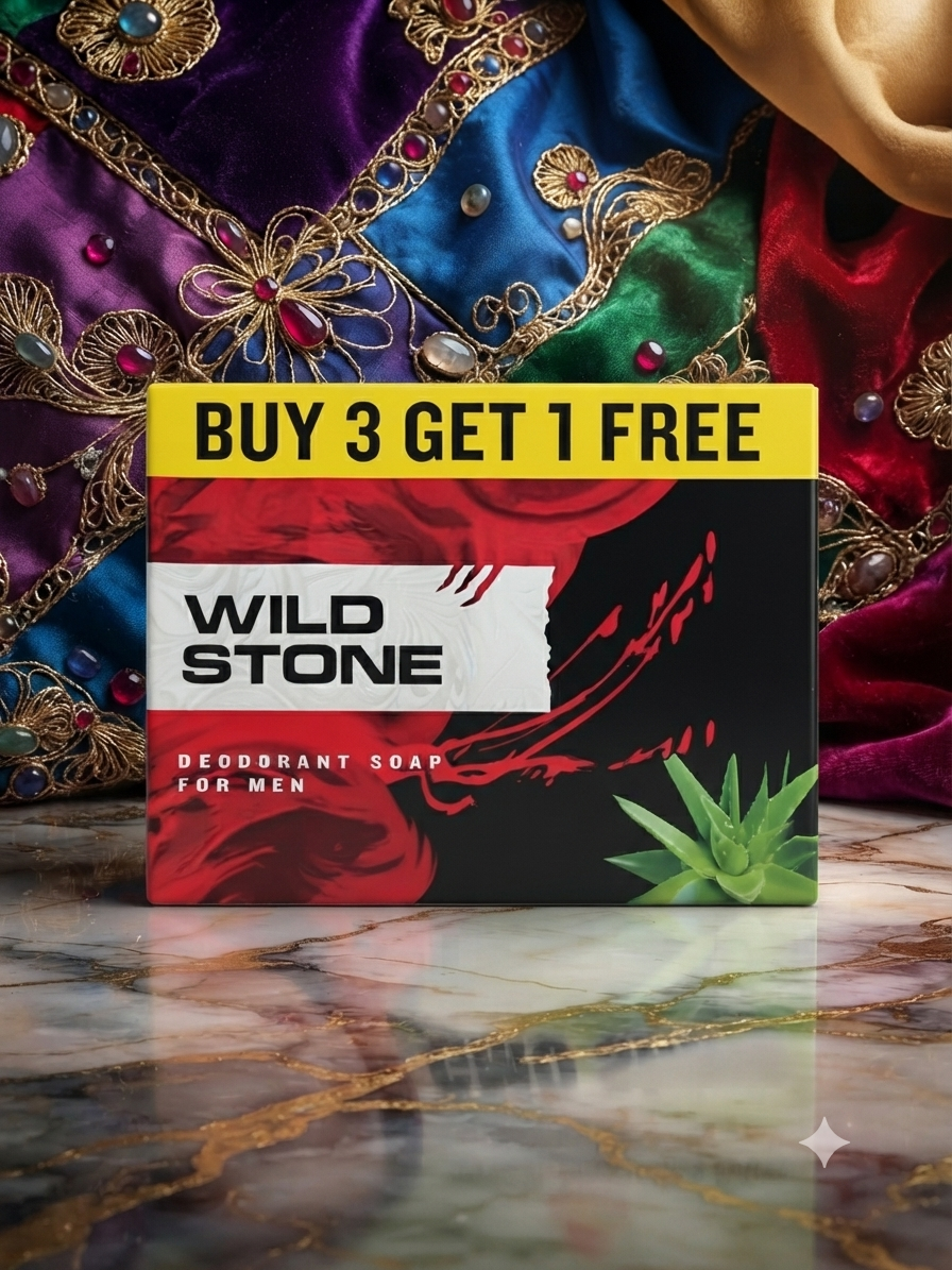 Wild Stone Deodorant Soap for Men (Buy 3 Get 1 Free)