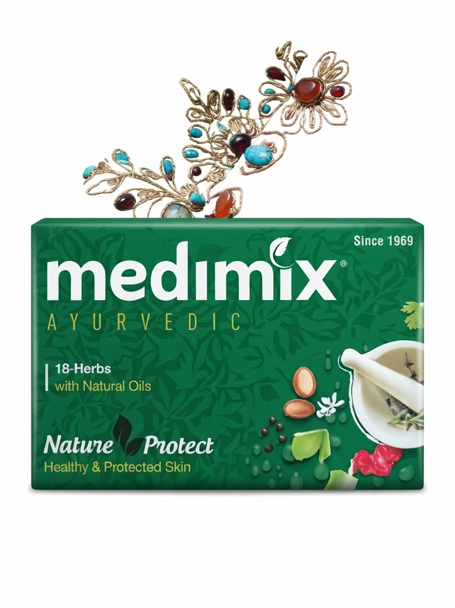Medimix Ayurvedic Nature Protect Soap with 18-Herbs and Natural Oils