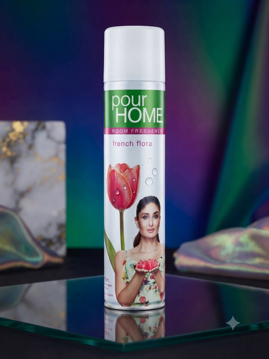 The Pour Home French Flora Room Freshener Spray 220 ml delivers long-lasting floral fragrance